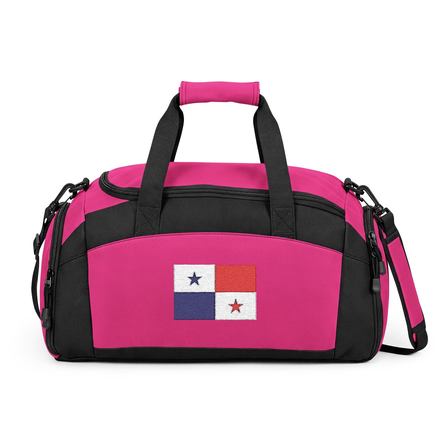 Panama Flag Gym Bag — Black Duffle with Embroidered Panama Flag