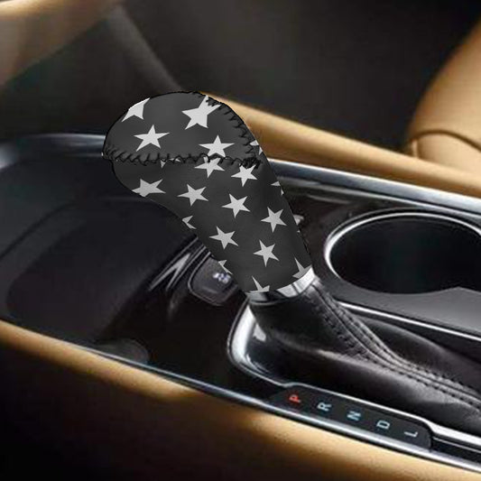 Thin Blue Line Flag Inspired Gear Lever Cover+Hand Brake Cover