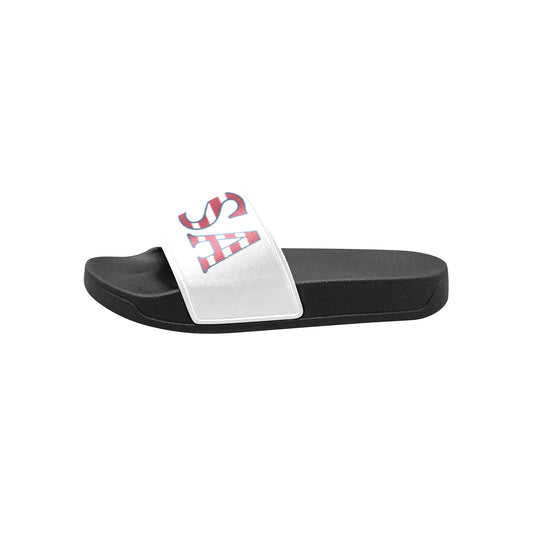 USA/American Flag Inspired USA Letters Kid's Slide Sandals