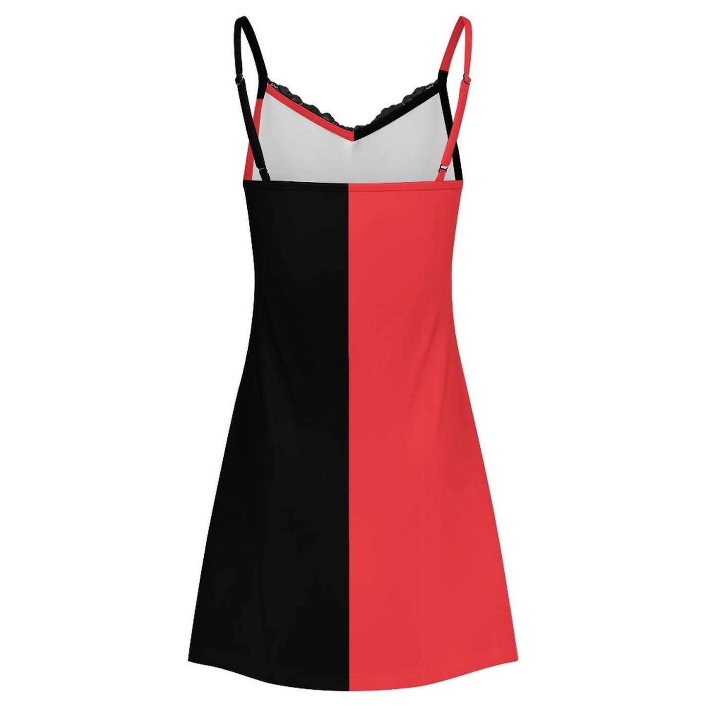 Germany Flag Inspired Women's Lace Slit Cami Pajama Dress