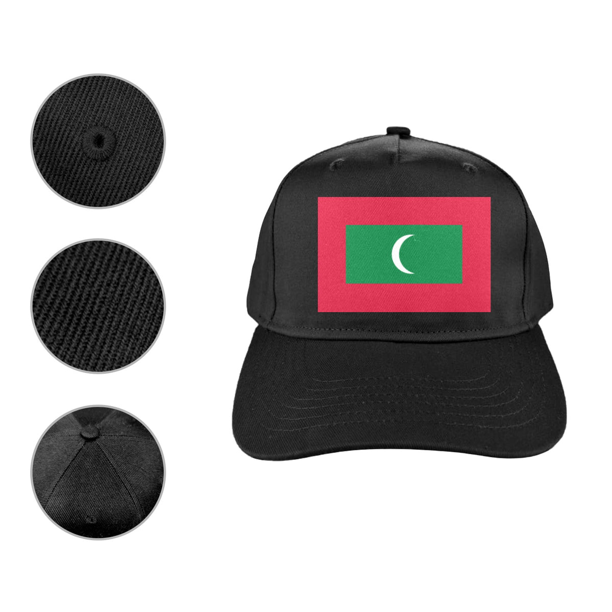 Maldives Flag Inspired Baseball Cap | Printed in the USA