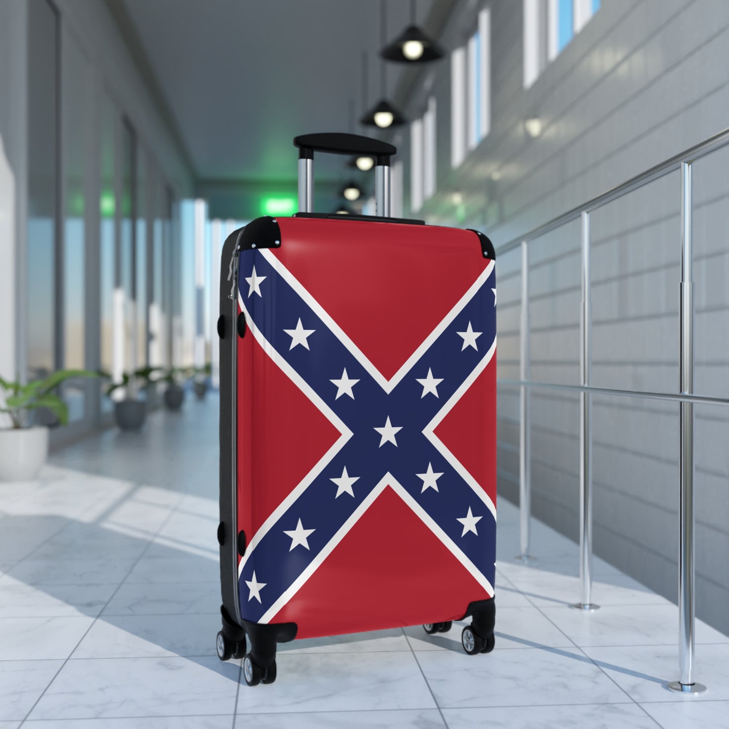 Confederate Battle Flag Inspired Suitcase