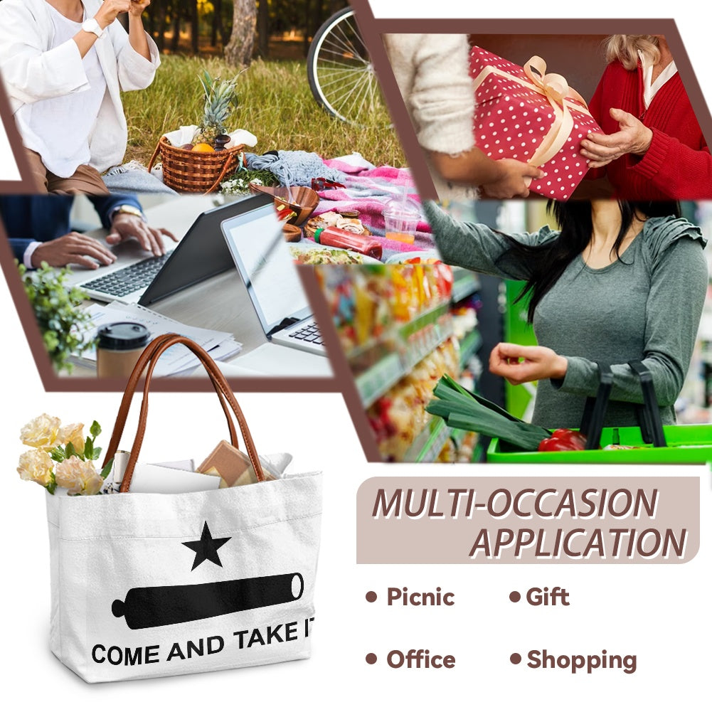 [Brand] versatile tote bag for picnics, gifts, office, shopping.