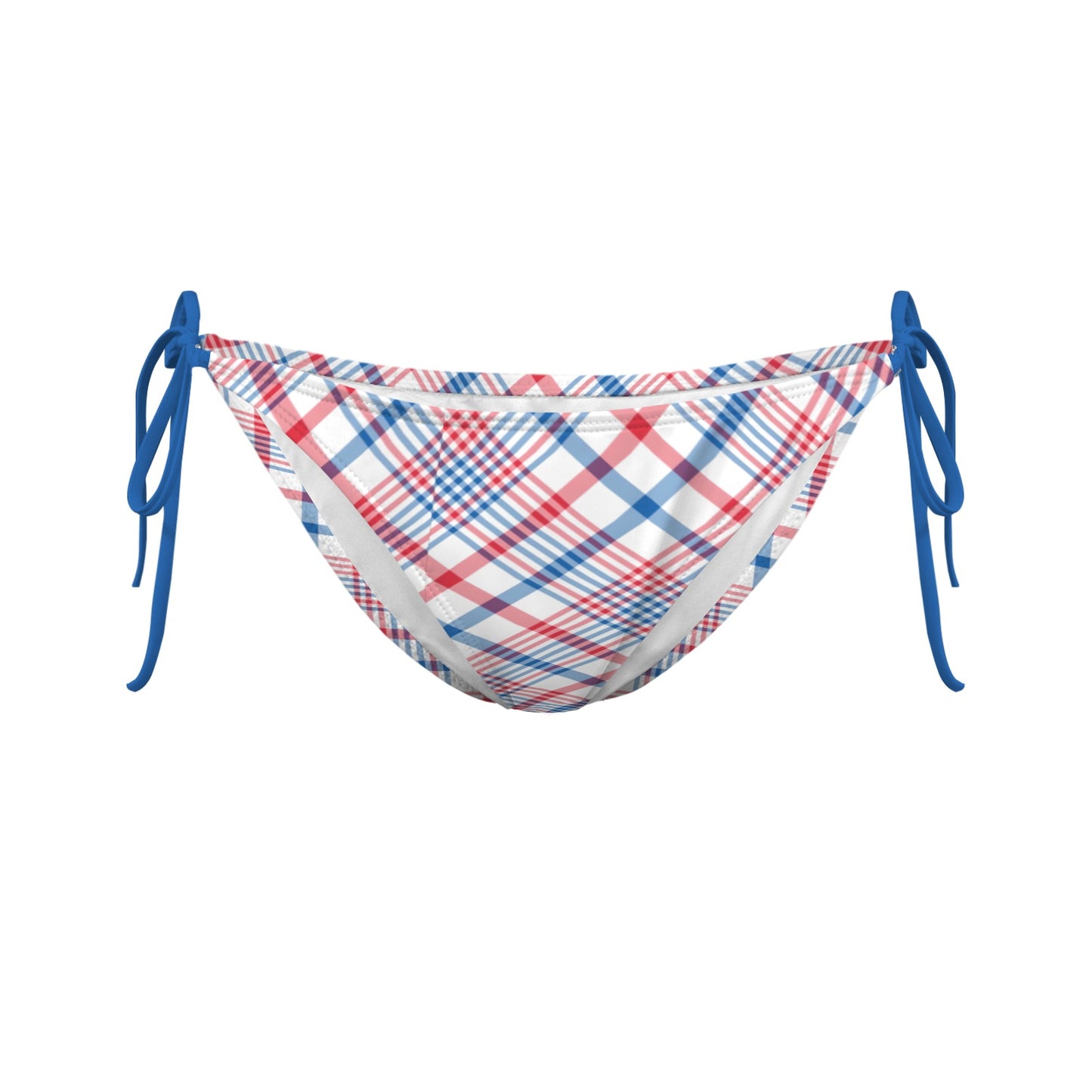 USA/American Flag Inspired Plaid Pattern Sexy Halter Bikini Bottom