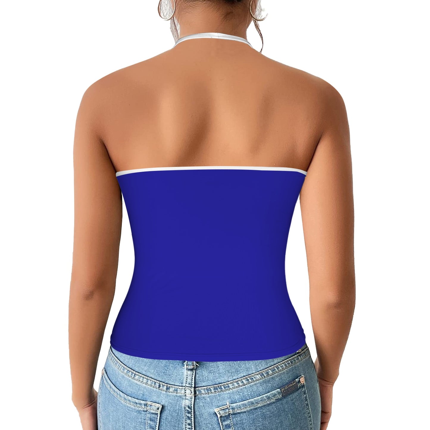 Australia Flag Inspired V-neck Halter Open Back Tank Top