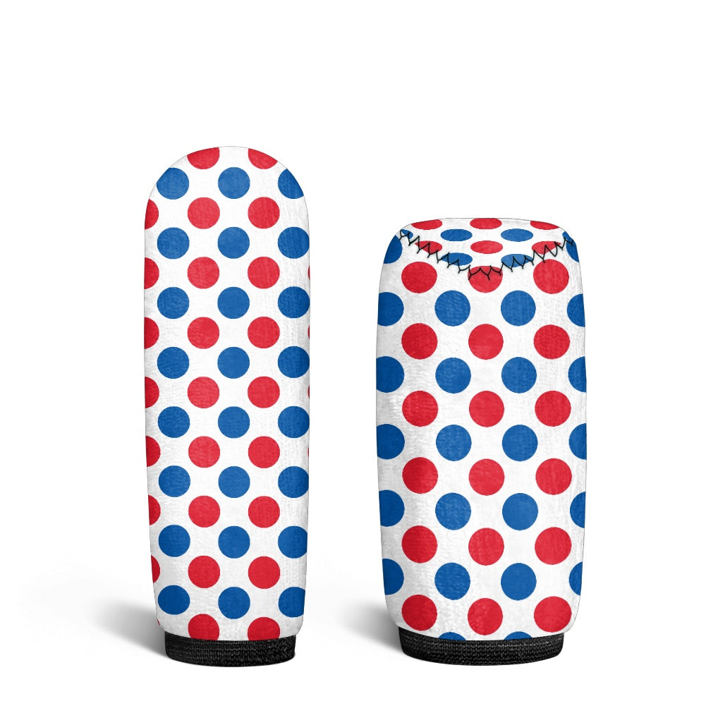 USA/American Flag Inspired Polka Dots Pattern Gear Lever Cover+Hand Brake Cover