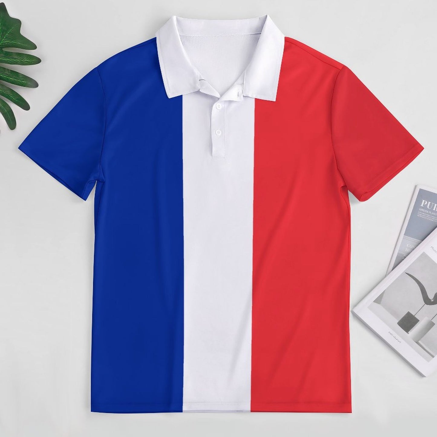 France Flag Inspired Women's Straight Fit Polo Shirt