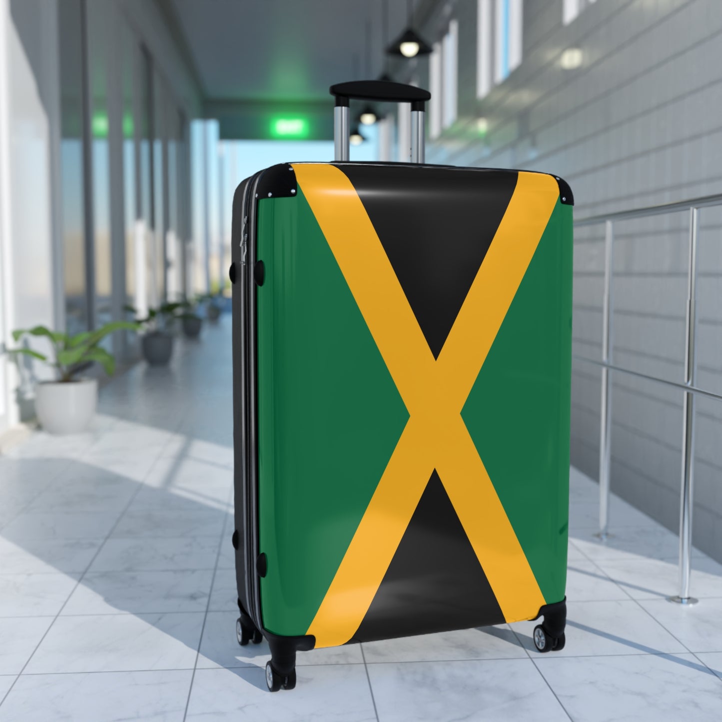 Jamaica Flag Inspired Suitcase