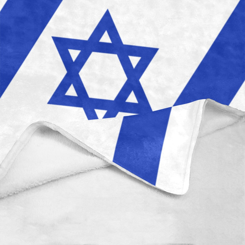 [Luv My Flag] Star of David blanket with blue stripes.