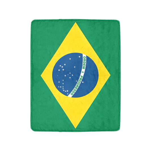 Luv My Flag blanket featuring the vibrant Brazilian flag.