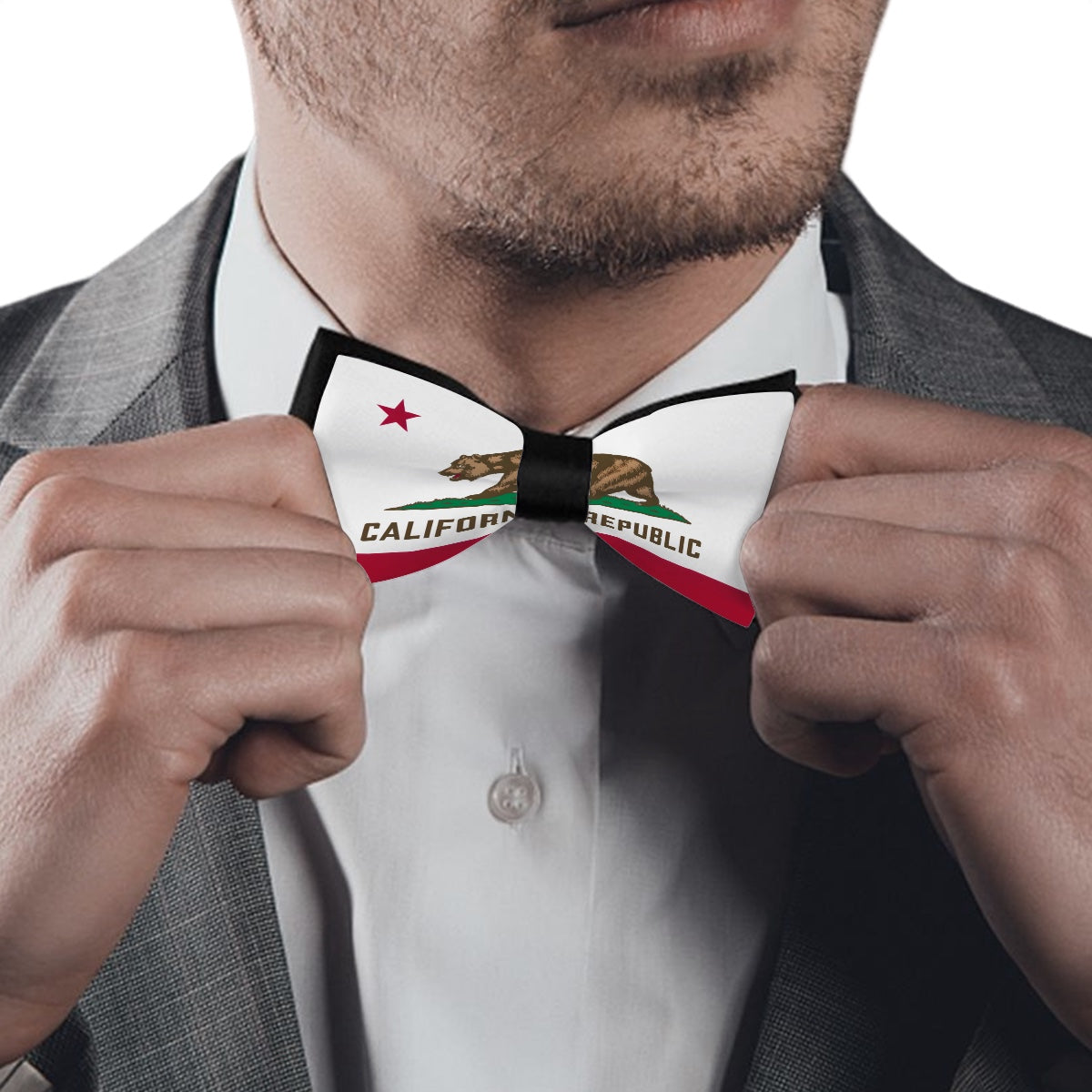California Flag Inspired Bow Tie – Look Sharp, Show your Columbian Pride-1