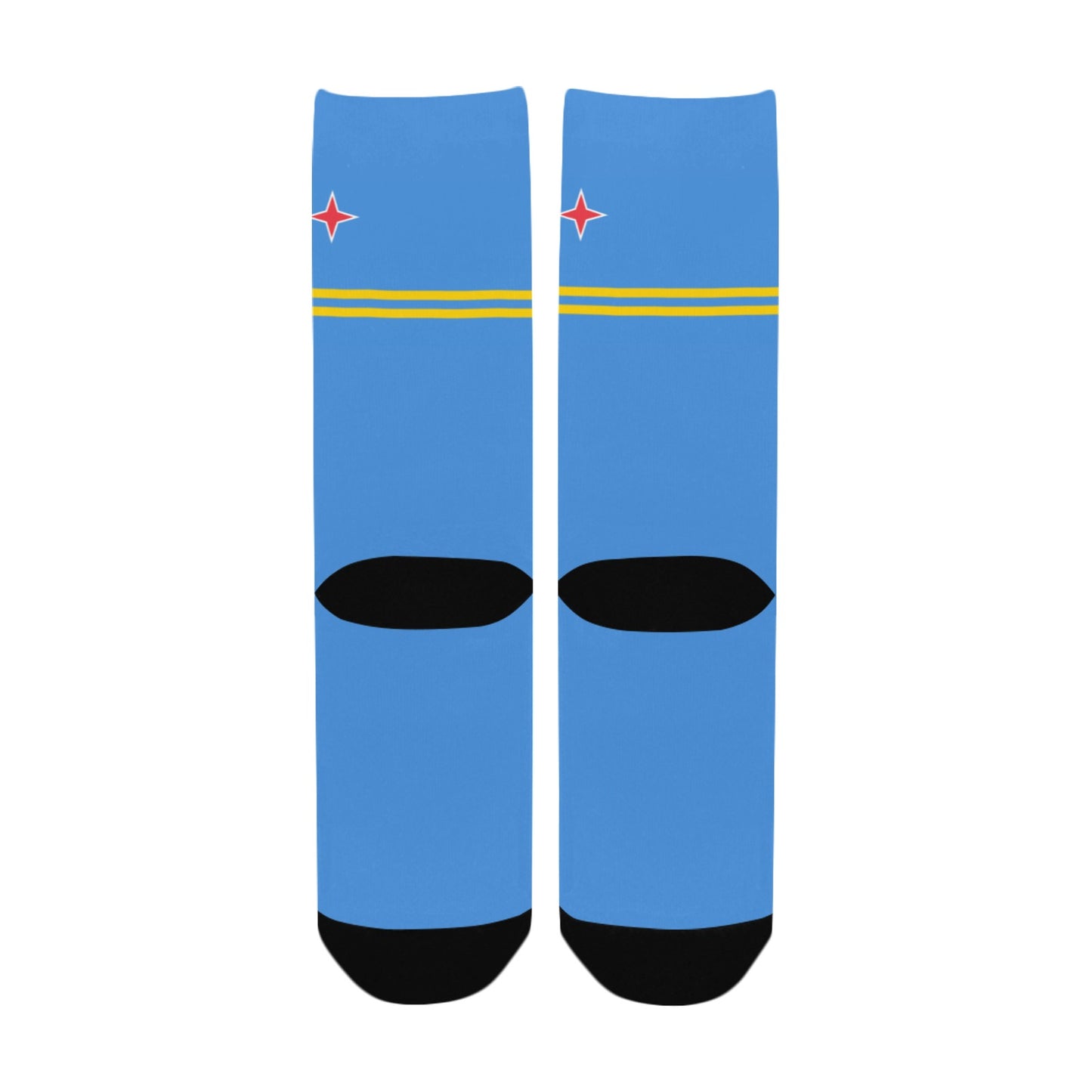 Aruba Flag Inspired Women's Custom  Socks | Ships from USA