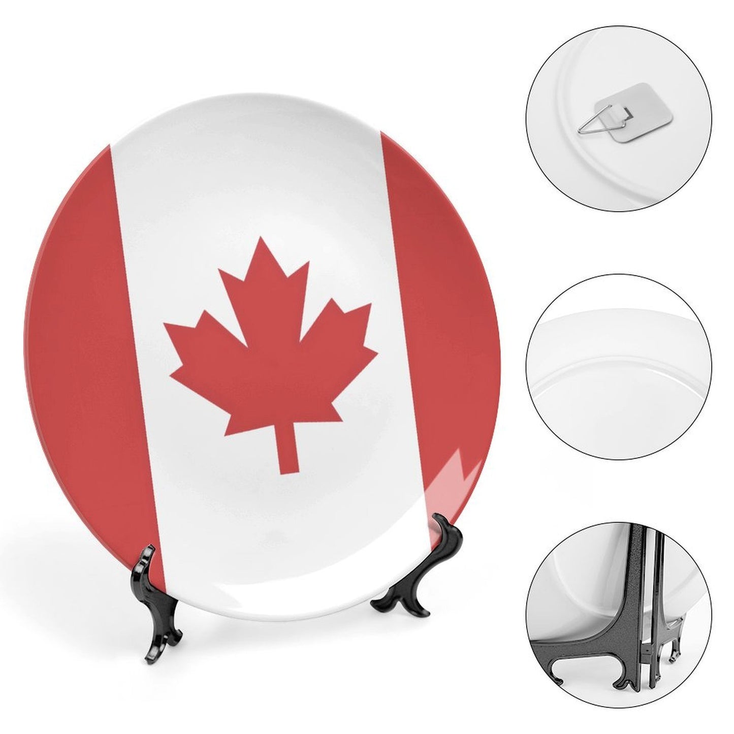 Canada Flag Inspired Bone China Decorative Plate