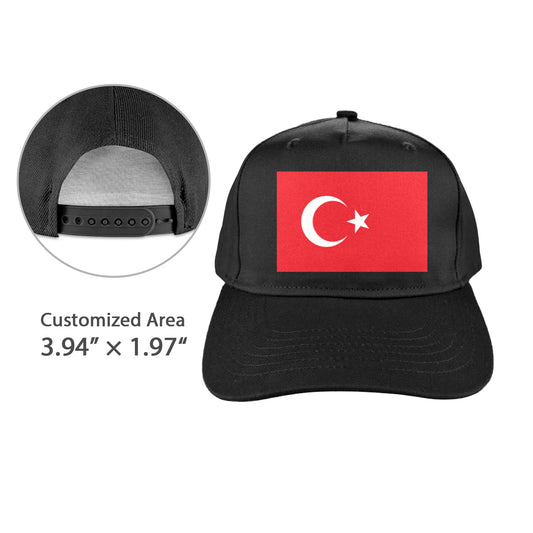 Turkey Flag Inspired Baseball Cap | Printed in the  USA