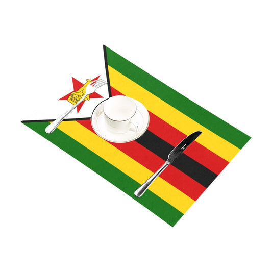 Zimbabwe Flag Placemats 12" x 18" (Set of 6)
