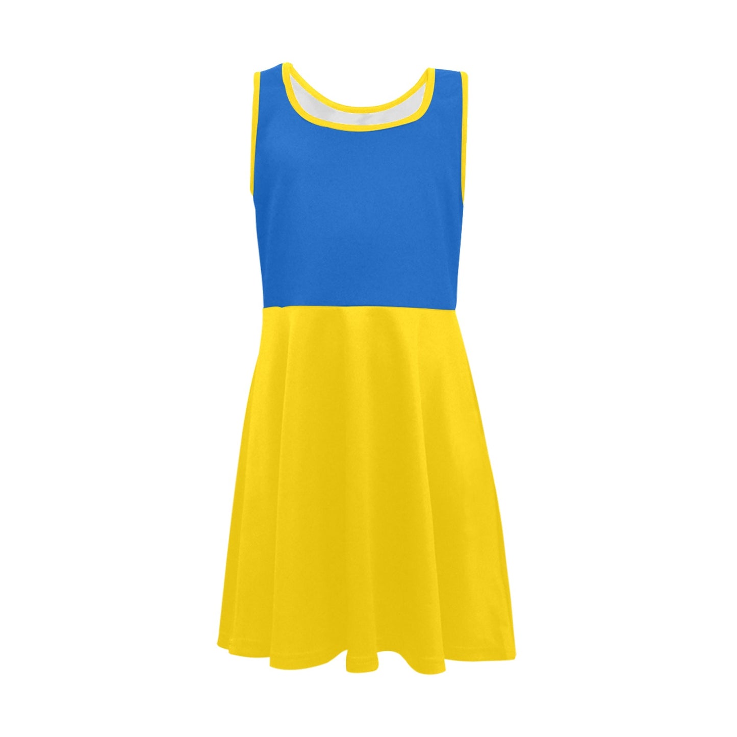 Ukraine Flag Inspired Girls' Sleeveless Sundress | Ships from USA