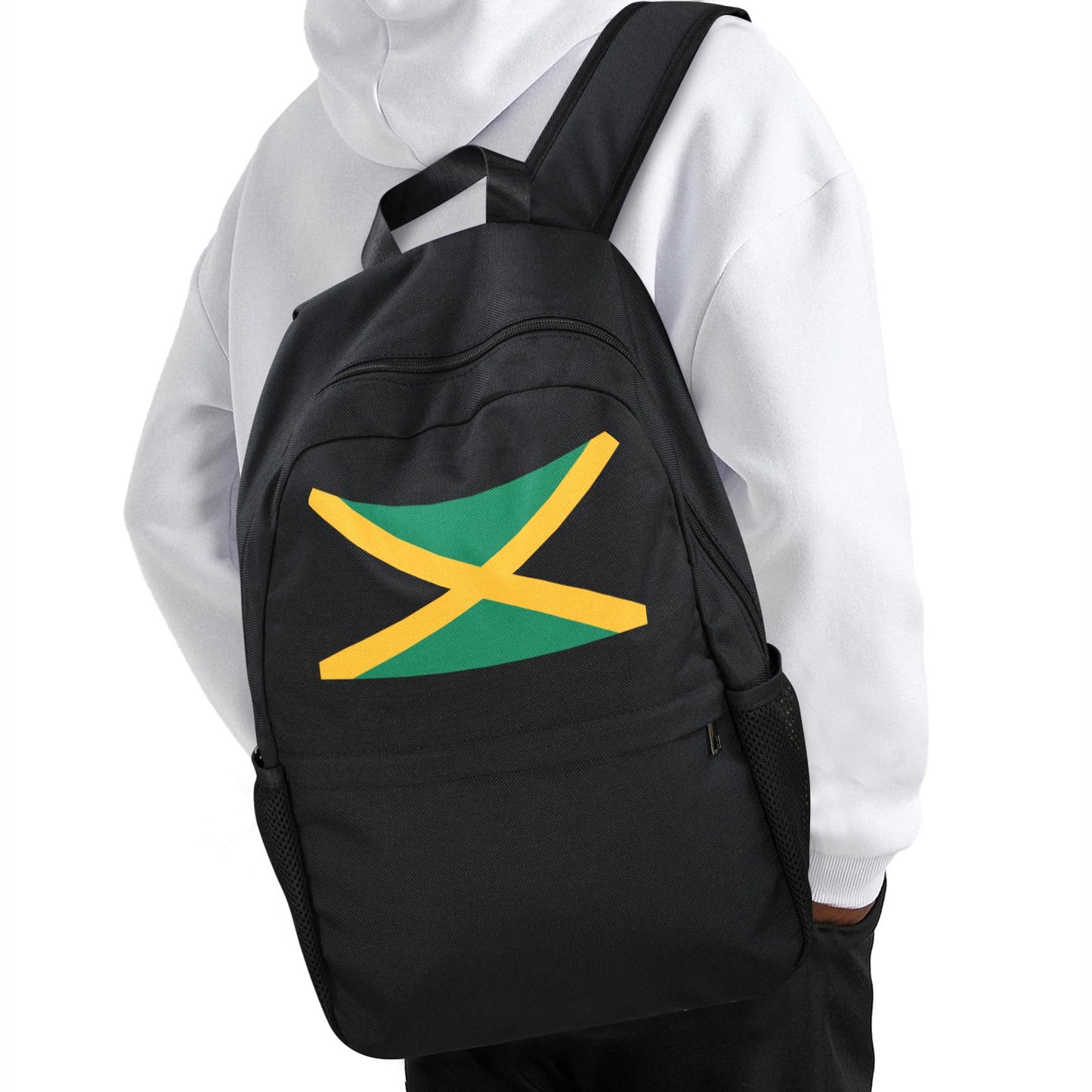 Jamaica Flag Inspired Casual Backpack Printed in the USA