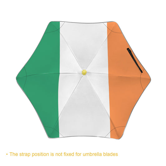 Ireland Flag Inspired Kids Safe Round Corner Umbrella