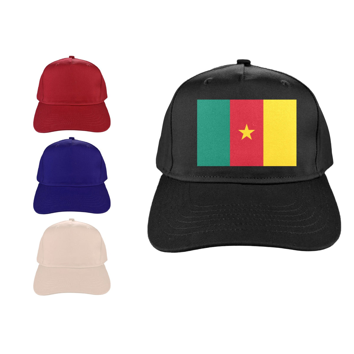 Cameroon Flag Inspired Baseball Cap | Printed in the USA