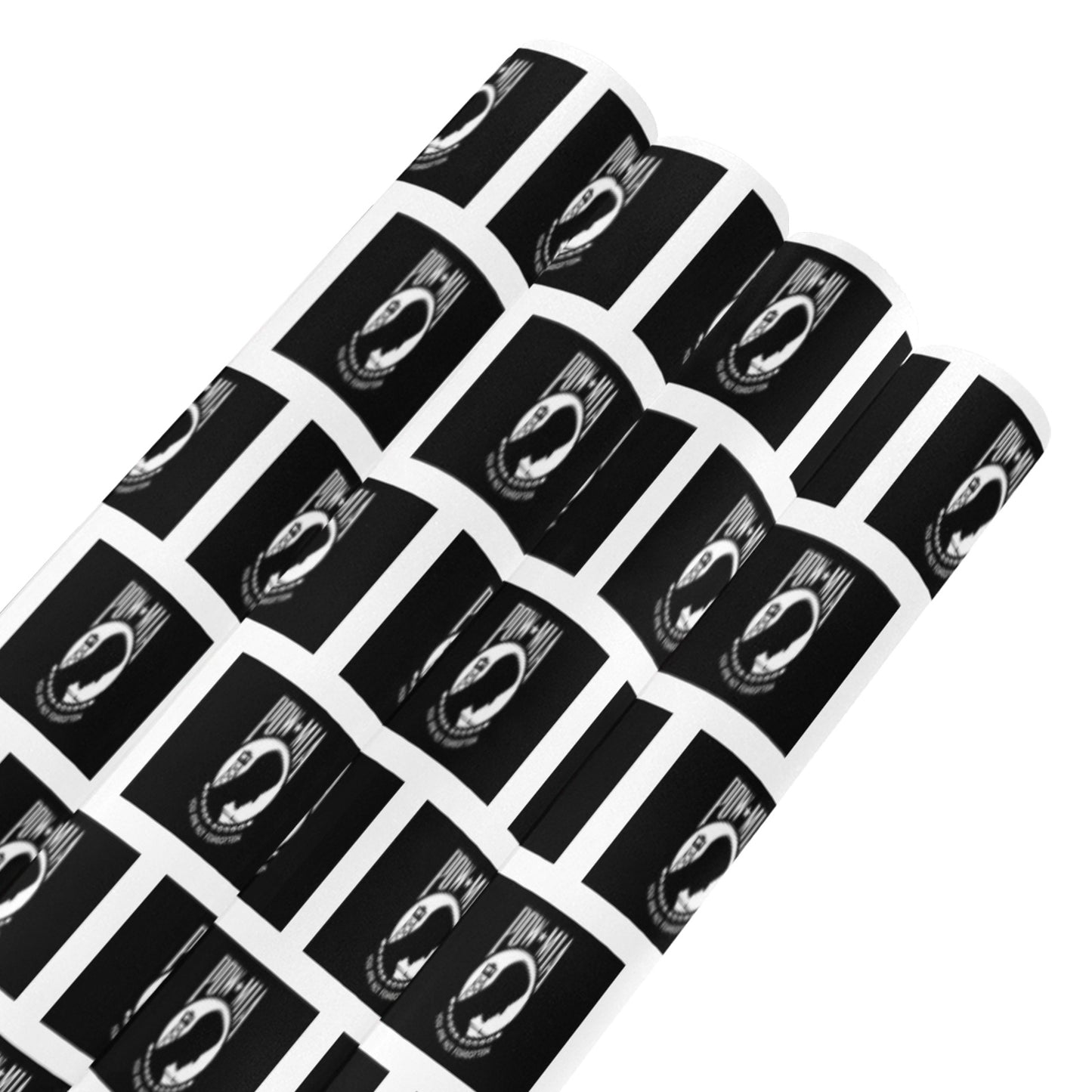 POW/MIA Flag Inspired Custom Gift Wrapping Paper 58"x 22.5" (4 Rolls)