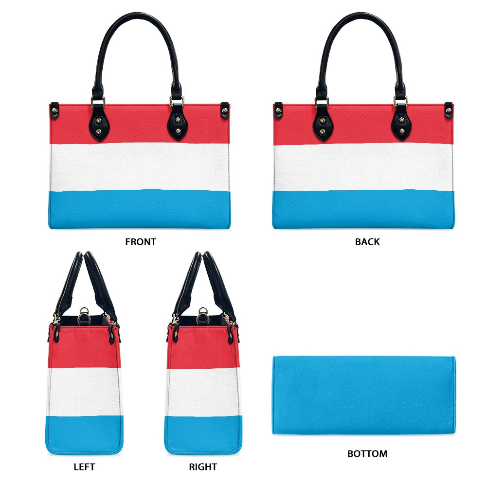 Luxembourg Flag Bag With Vogue – PU Leather Handbag for Daily Mode - Luv My Flag