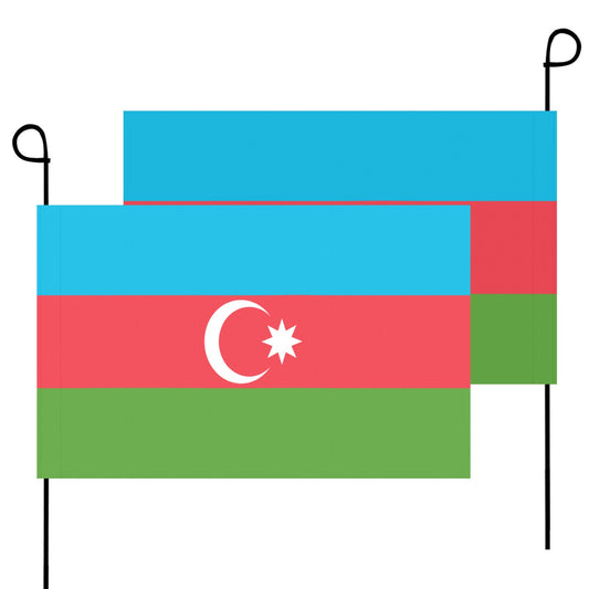 Azerbaijan flag by Luv My Flag, two flags displayed.