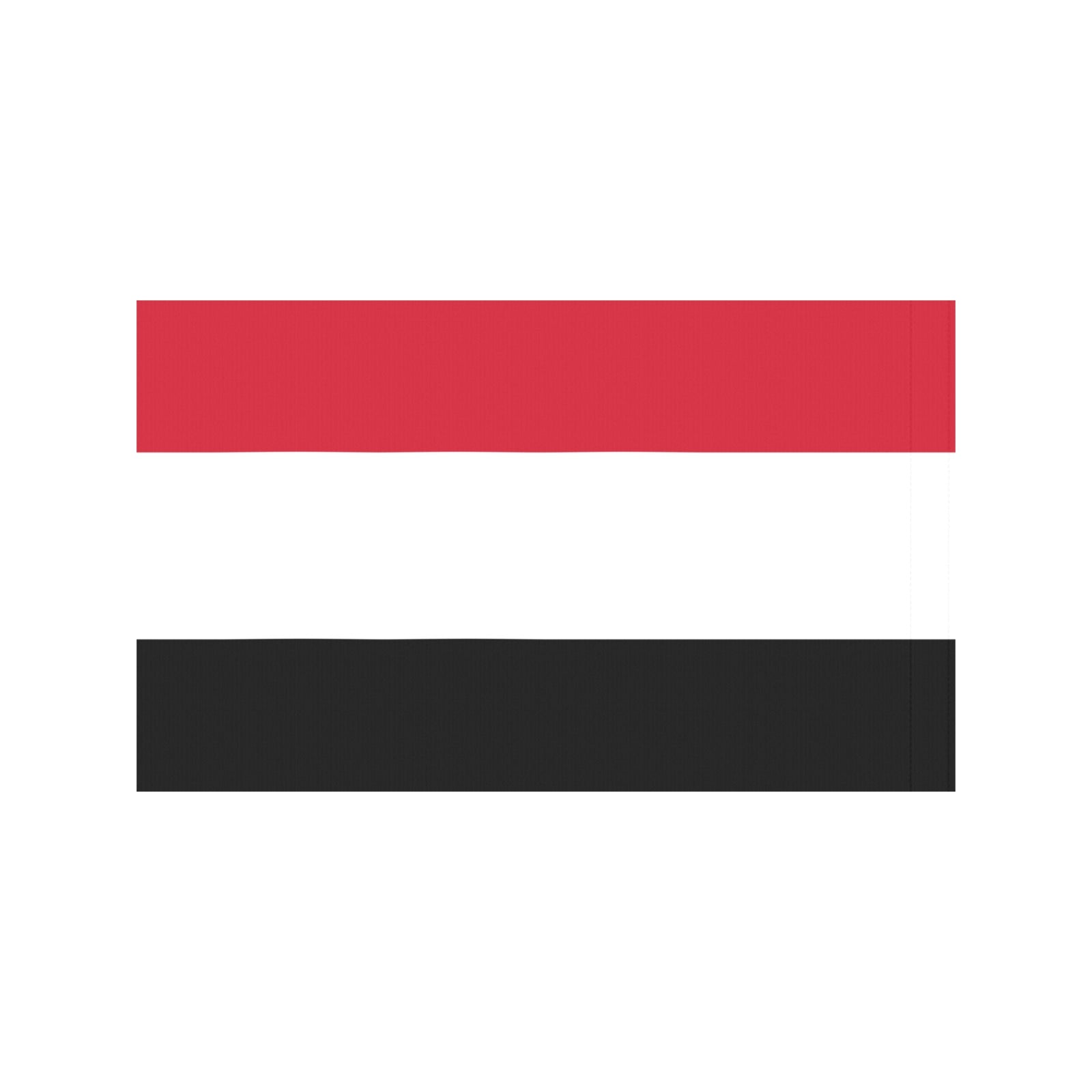 Luv My Flag Yemen flag with red, white, black stripes.