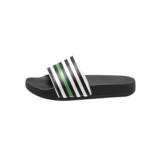 Thin Green Line Flag Kid's Slide Sandals