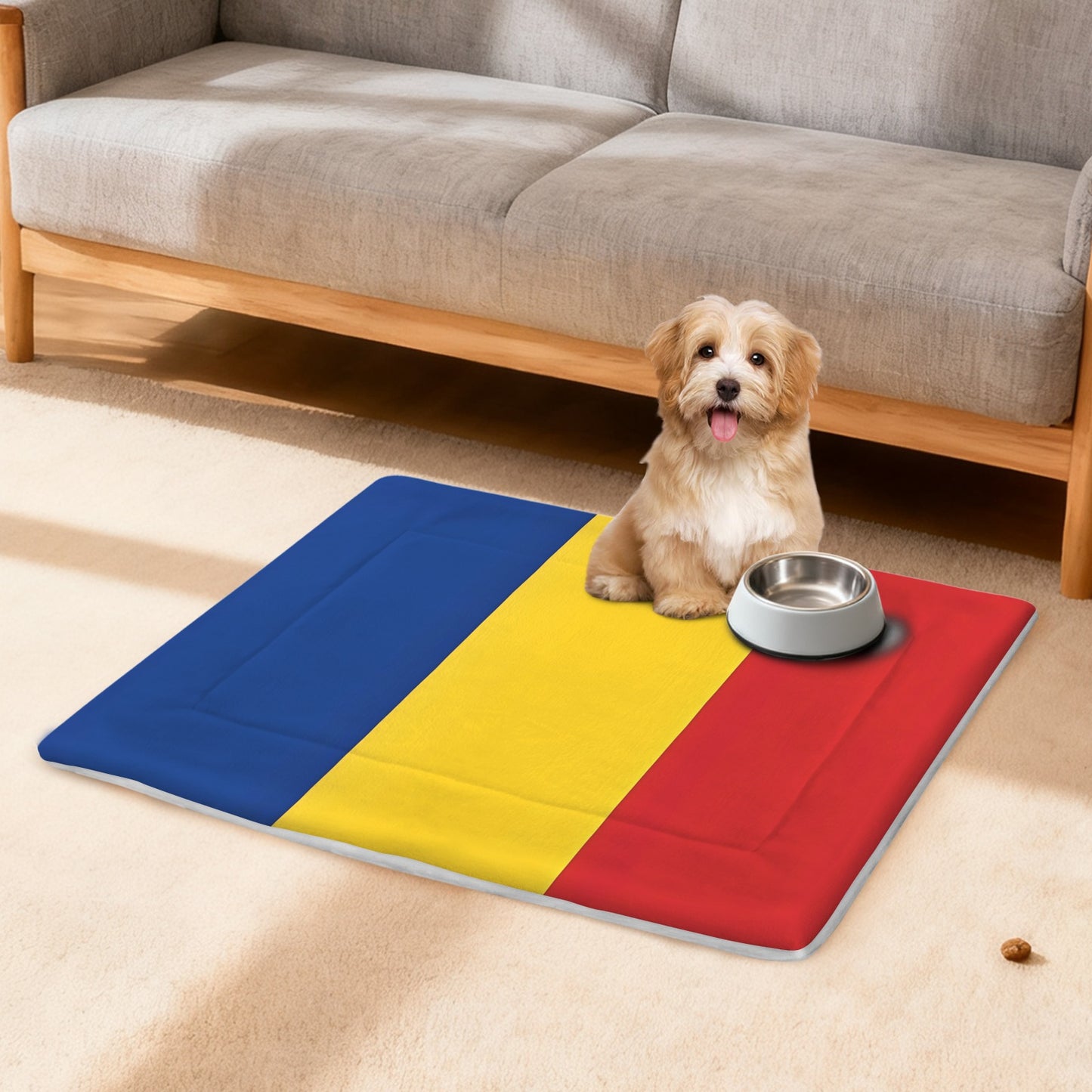 Romania Flag Inspired Pet Mat 25x18inch (Made in the USA)