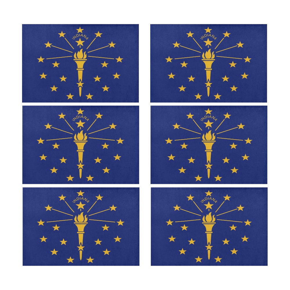 Indiana Flag Placemats 12" x 18" (Set of 6)