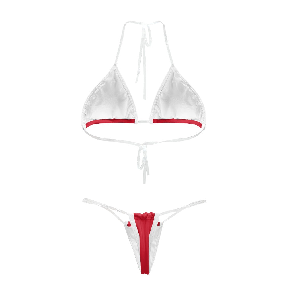 Antigua and Barbuda Flag Inspired Transparent String Bikini