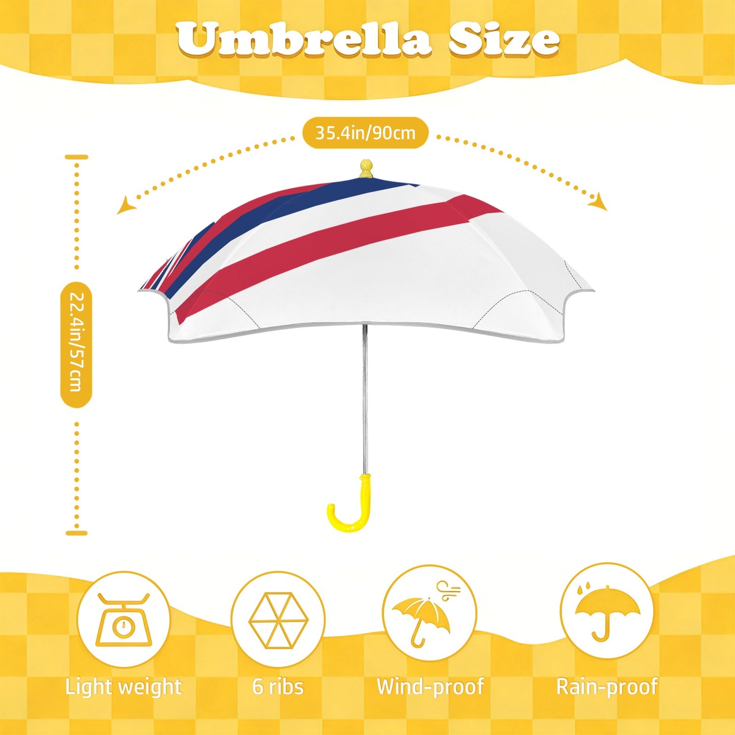 Hawaii Flag Inspired Kids Safe Round Corner Umbrella