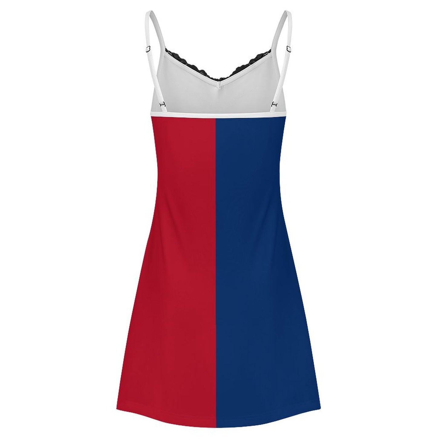Texas Flag Inspired Women's Lace Slit Cami Pajama Dress