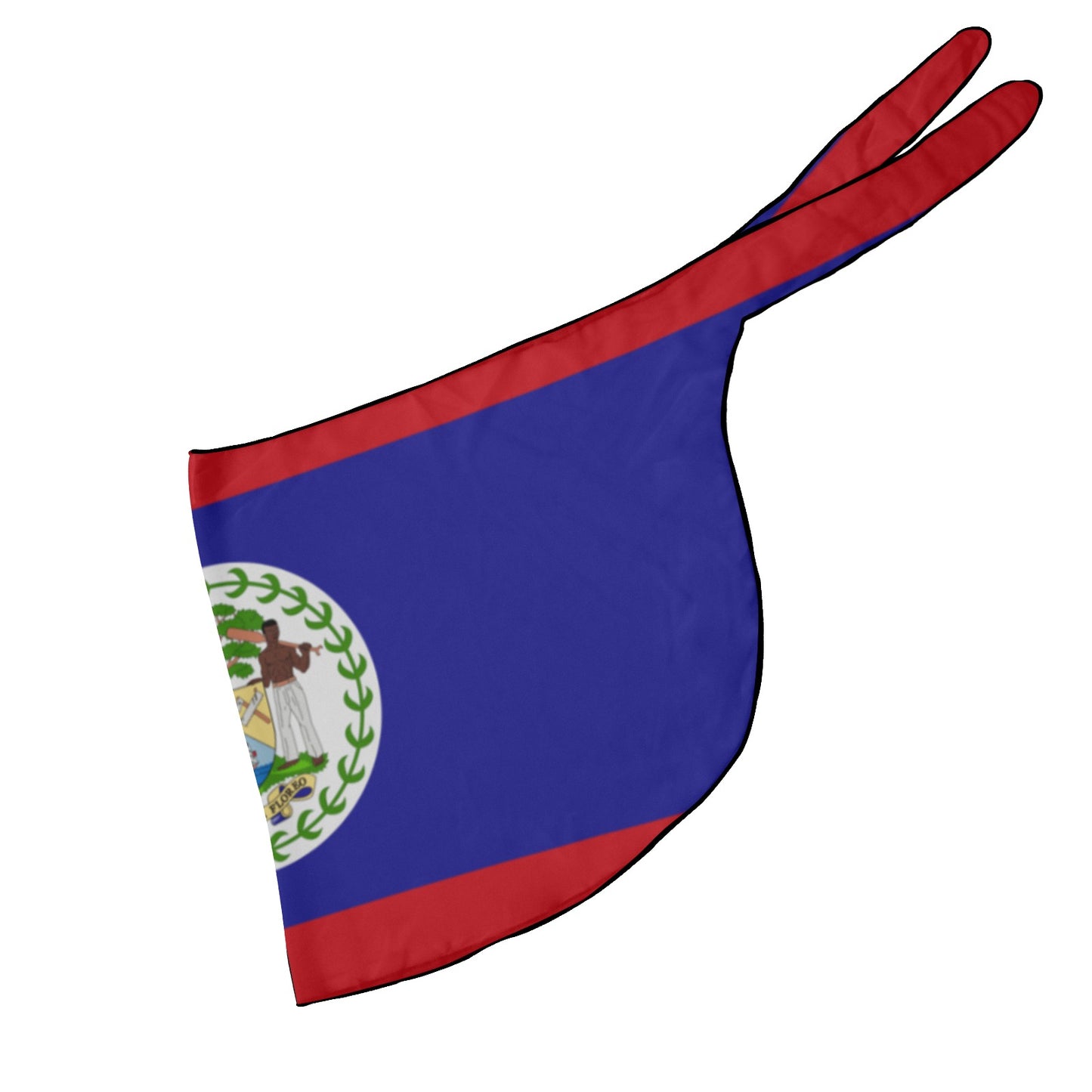 Red Bunny hat with Belize flag design from [Brand].