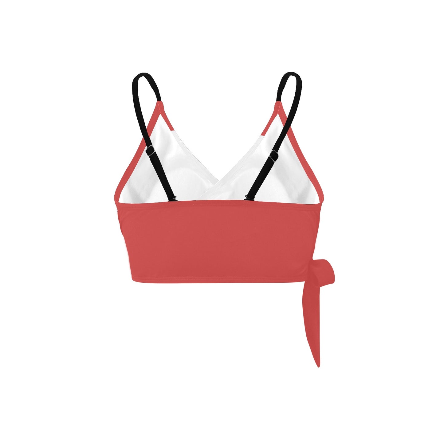 Canada Flag Inspired Knot Side Bikini Top