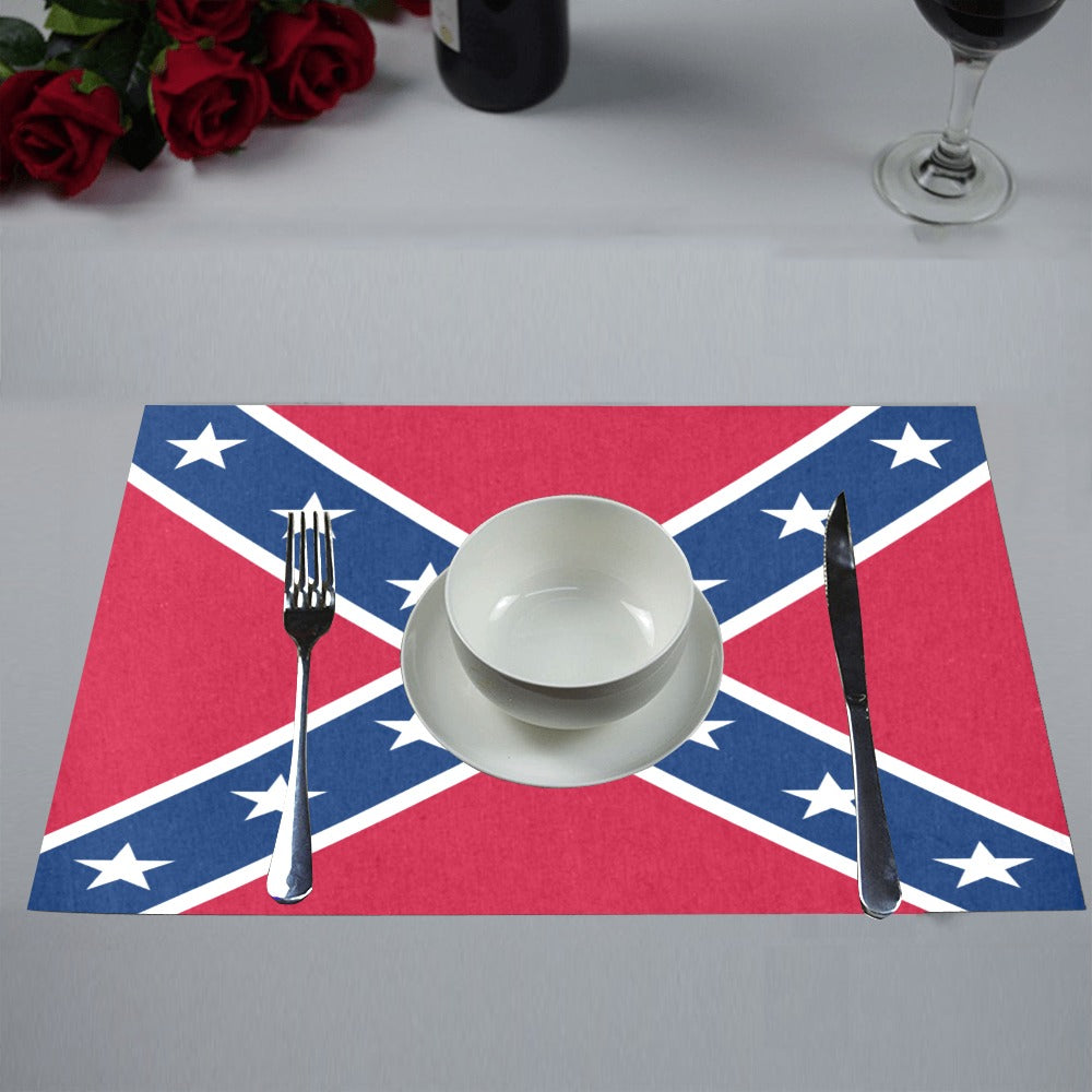 Confederate States Battle Flag Placemats 12" x 18" (Set of 6)