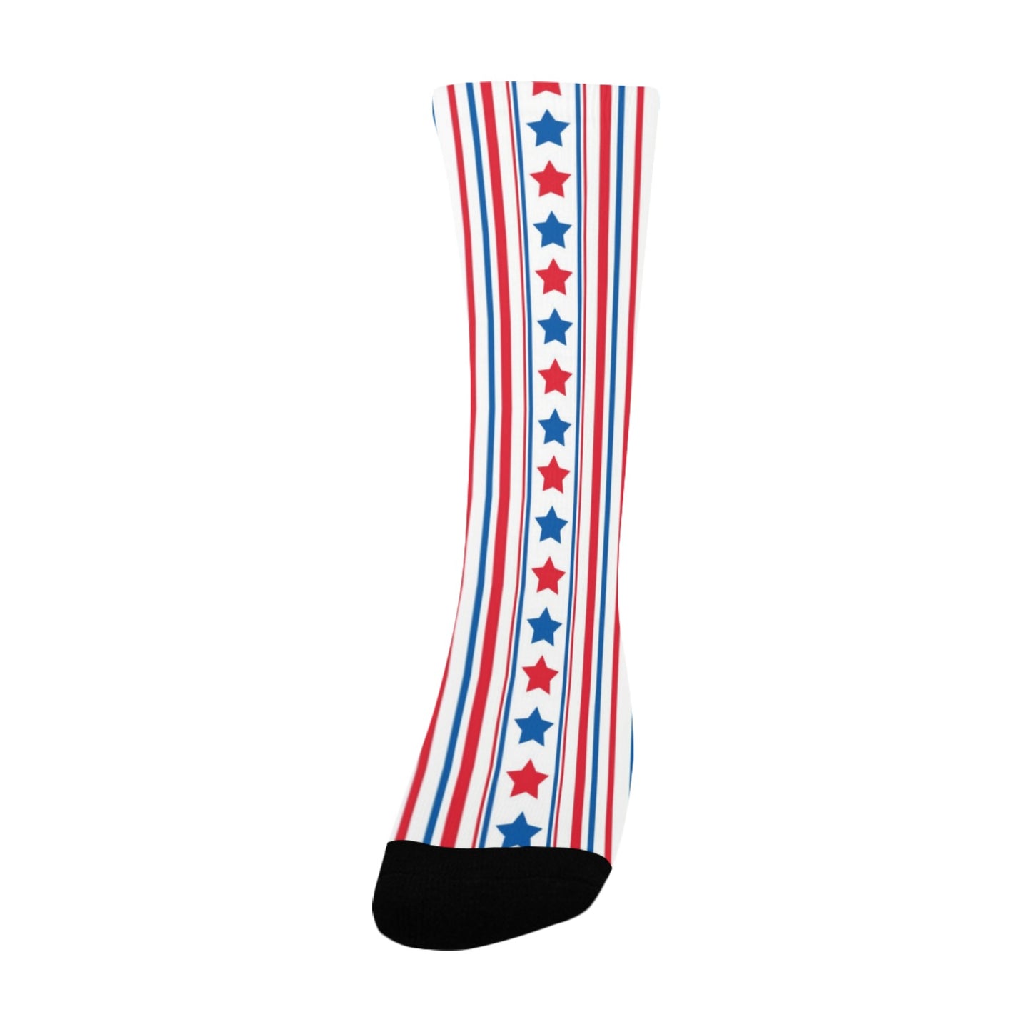 USA/American Flag Inspired Stars and Stripes Pattern Women’s Custom Socks Made in the USA