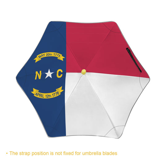 North Carolina Flag Inspired Kids Safe Round Corner Umbrella