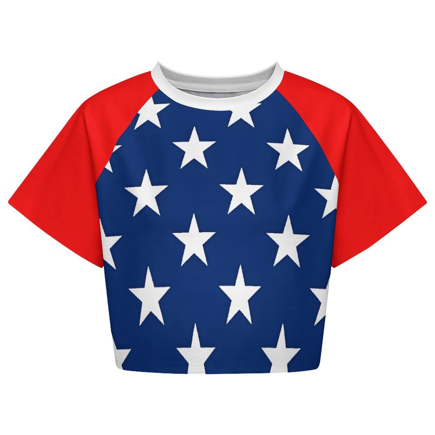 USA/American Flag Inspired Women's Cropped Shirt