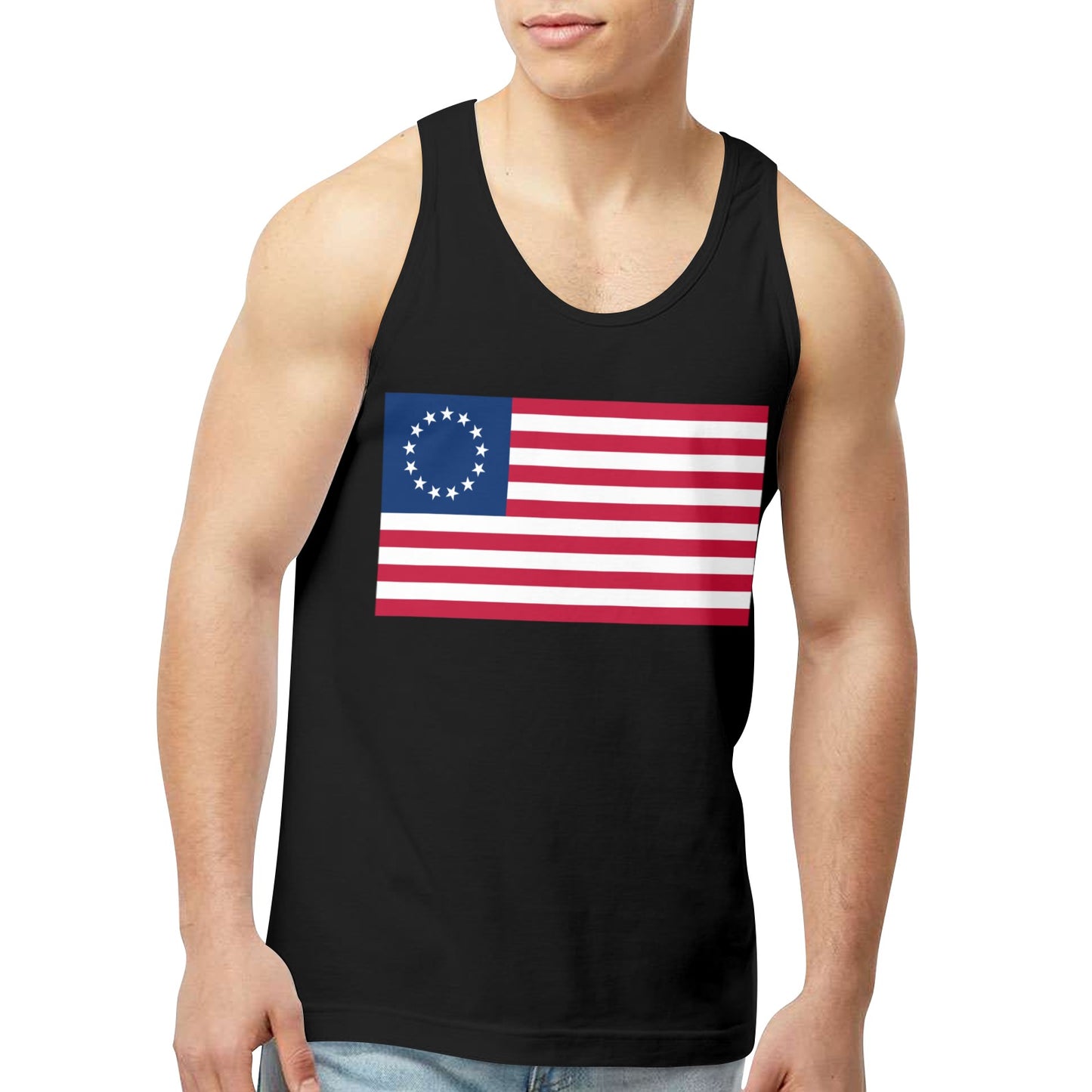 Betsy Ross Flag Men's Tank Top (Front Printing) | Ships from USA