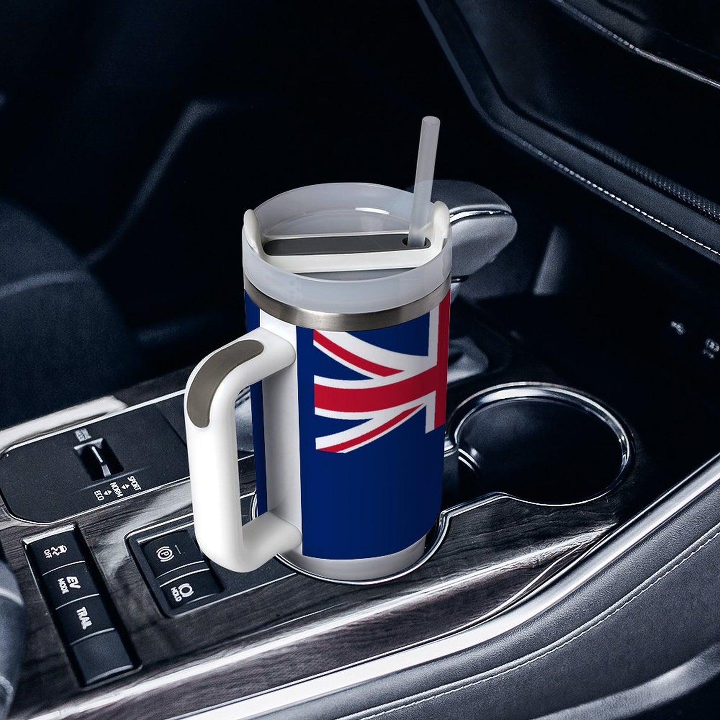 40 oz Stainless Steel Tumbler with New Zealand Flag Design - Made in USA