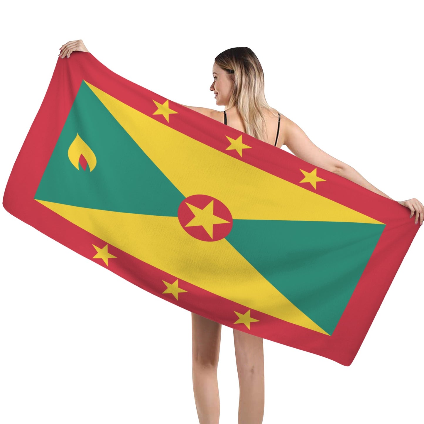 Grenada Flag Inspired Custom Bath Towel 29"x58"(Made in USA)