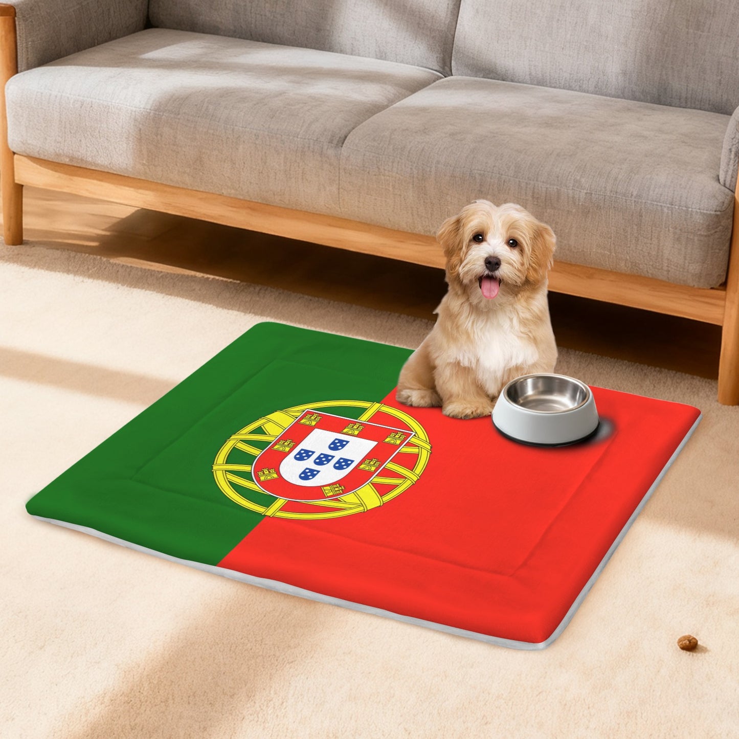 Portugal Flag Inspired Pet Mat 25x18inch (Made in the USA)