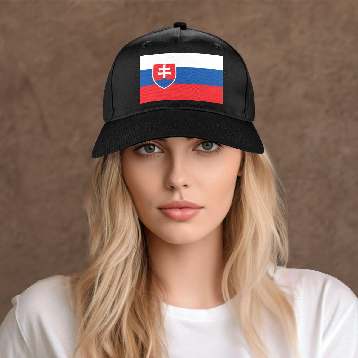 Slovakia Flag Inspired Baseball Cap | Printed in the  USA