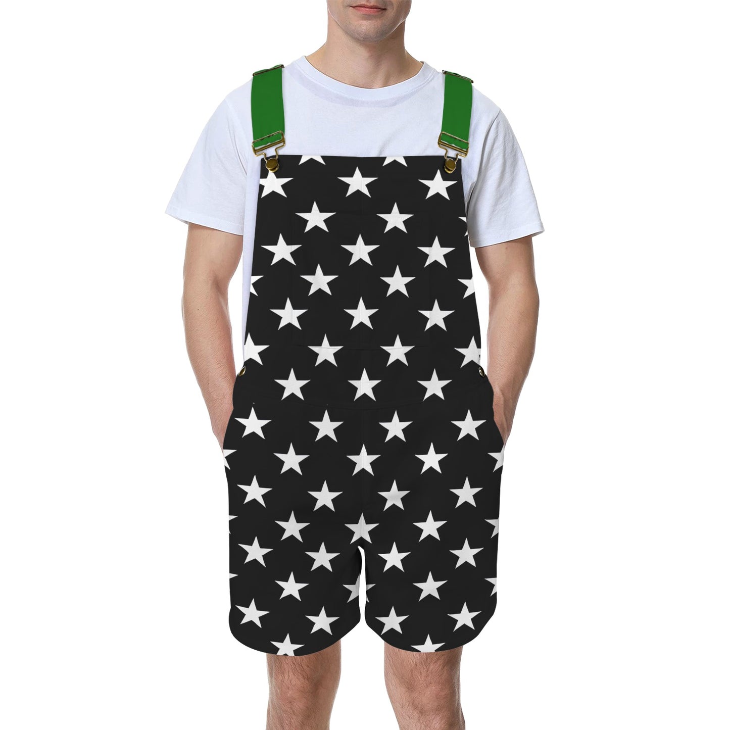 Thin Green Line Flag Inspired Unisex Suspender Jumpsuit
