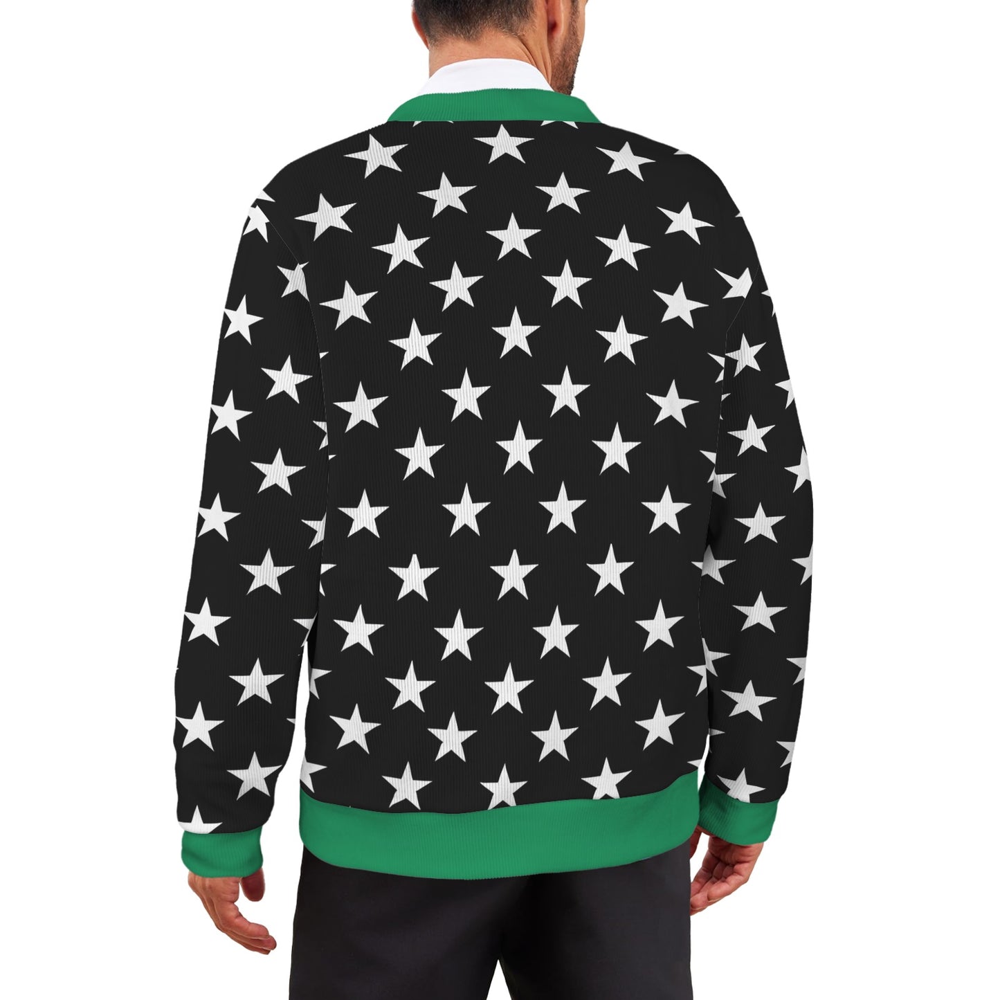 Thin Green Line Flag Inspired Men's Cardigan