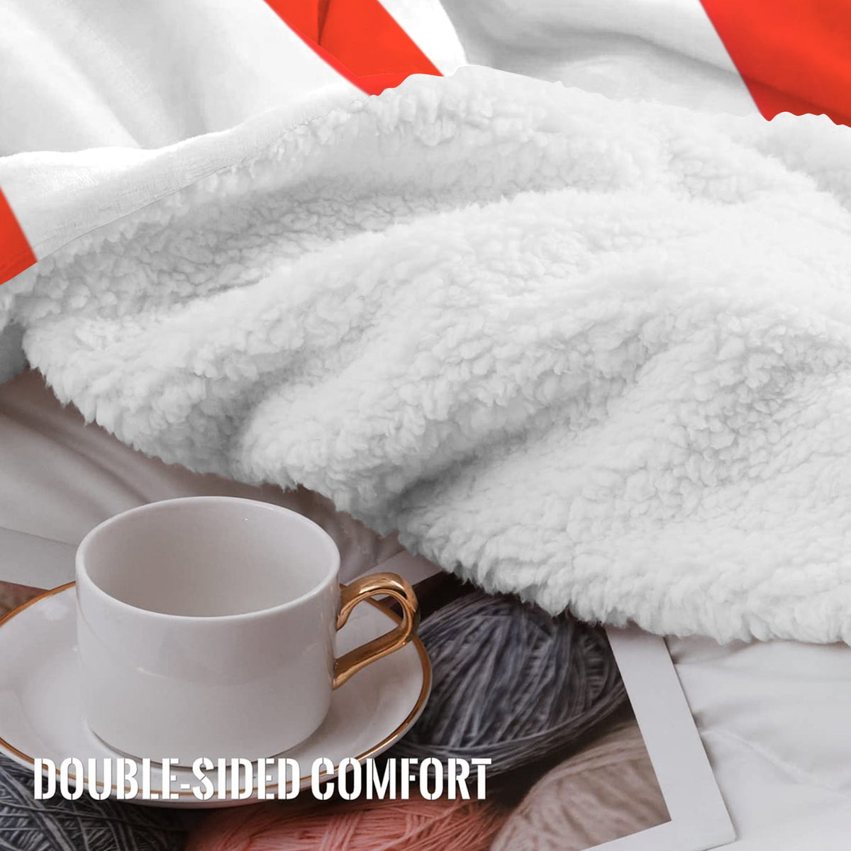 Puerto Rico Flag Inspired Sherpa Fleece Blanket 90" x 108" | Prtinted in the USA