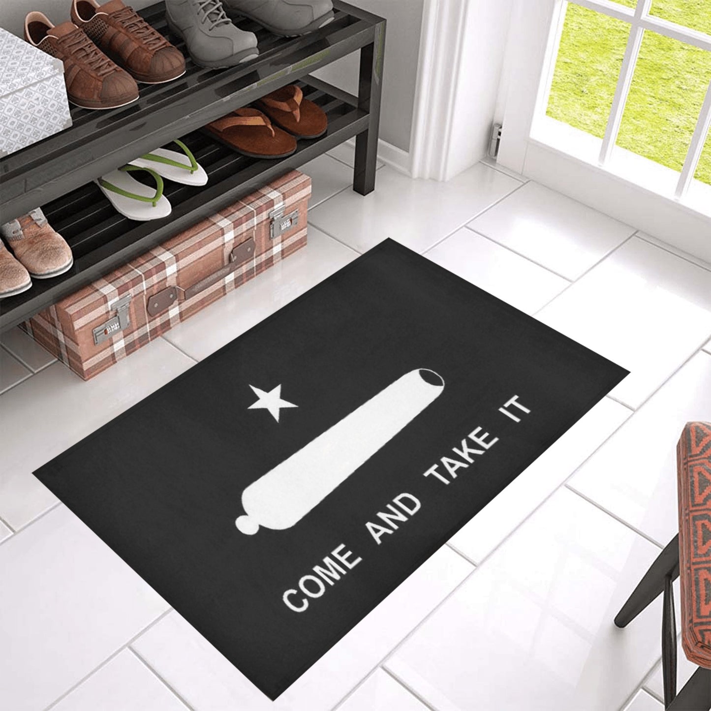 Come and Take It Flag Inspired Doormat 30" x 18" (Sponge Material)