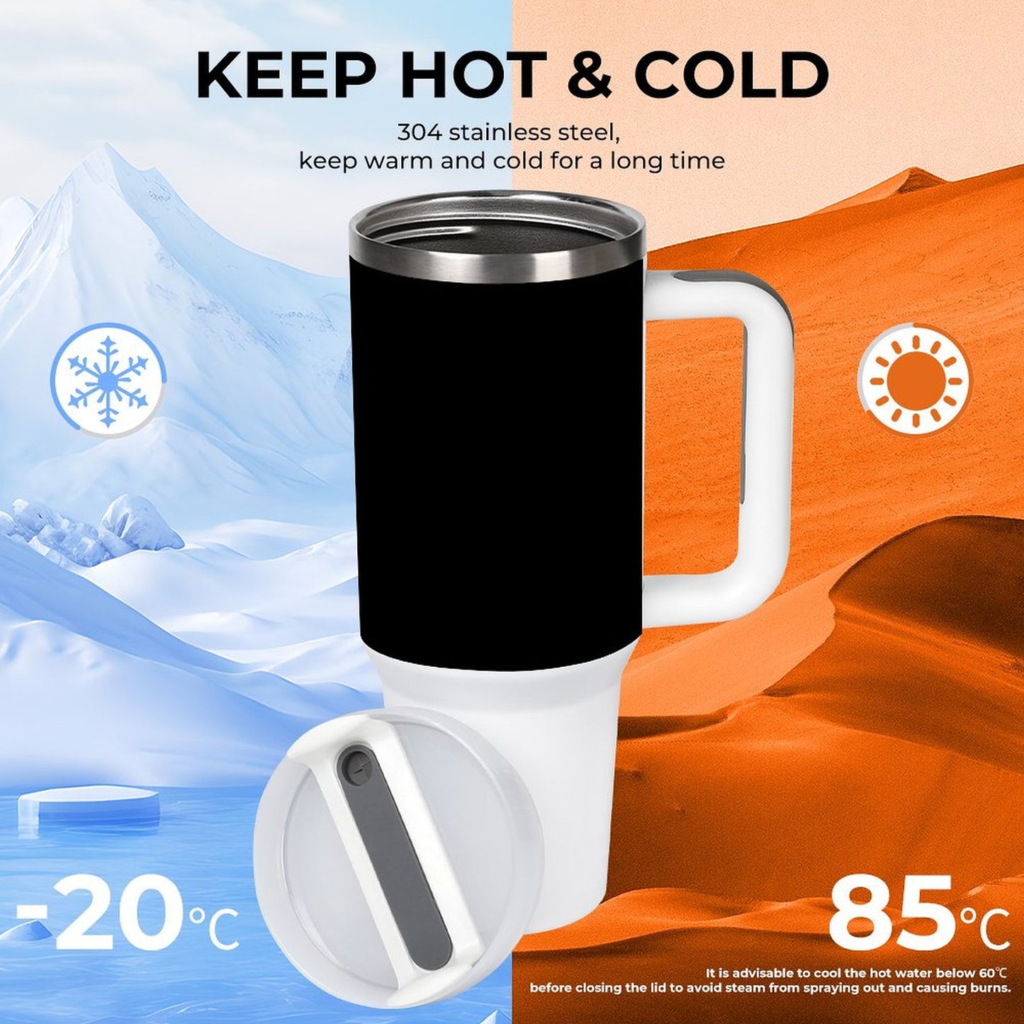 POW/MIA Flag Inspired 40 oz Stainless Steel Tumbler (Made in the USA)