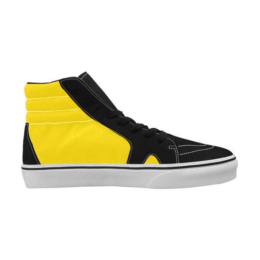 Brazil Flag Inspired Women's High Top Canvas Shoes